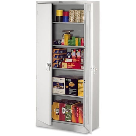 Tennsco Shelving Storage Cabinet, 78 in H, 36 in W, Light Gray, 0 Drawers 7824LGY