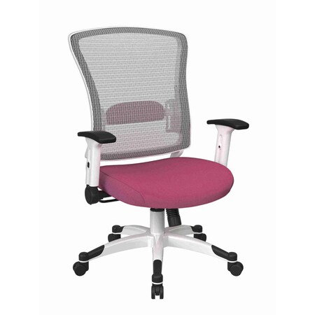 Space Seating Pulsar White Frame Managers Chair, Pink 317W-W1C1F2W-261
