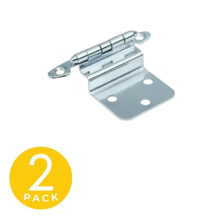 Sapphire 3/8 in. Inset Non-Self Closing No Radius Cabinet Hinge in Polished Chrome, 2PK SP-803025
