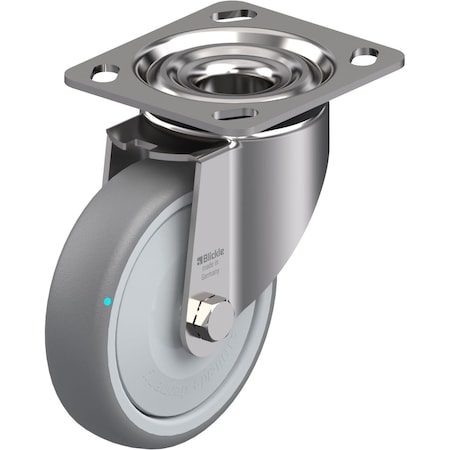 Blickle Swivel Plate Caster, TPR, 5", 275 lb., Caster Load Rating Range: Heavy-Duty LKX-TPA 127KFD-14