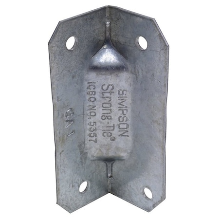 Simpson Strong-Tie GA Gusset Angle, 2-3/4 in H, Steel, Galvanized/Zinc GA1