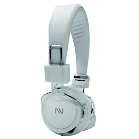 Nutek Stereo Headphones for PC or MP3 Player w/Microphone for PC COLOR: WHITE HP77MFWHITE