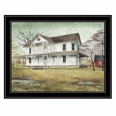 Homeroots April Showers 4 Black Framed Print Wall Art 404428