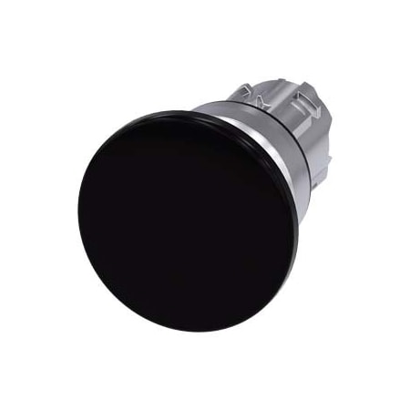 Siemens Mushroom pushbutton, 22 mm, round, metal, shiny, black, 40 mm 3SU1050-1BD10-0AA0-ZY12