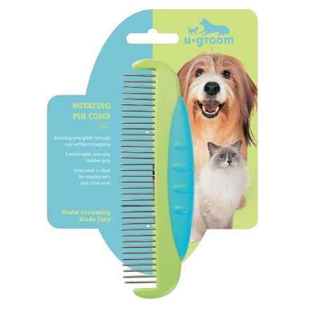 Petedge 5.5 in. U-Groom Rotating Pin Comb US1348 11