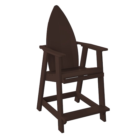 Polybird SURFBOARD NOSE BALCONY CHAIR.        TUDOR BROWN POLYBIRD P83