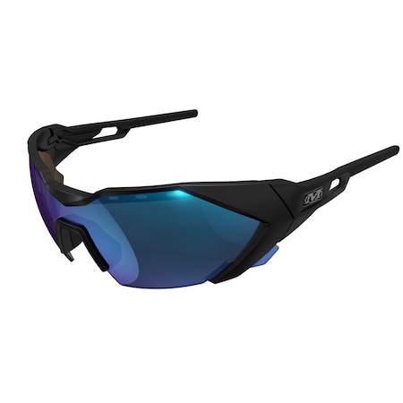 Mechanix Wear Type-E, Safety Glasses, Anti-Fog & Anti-Scratch, Blue Mirror Lens, Black Frame, Full-Frame VES-22AE-PU
