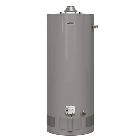 Richmond Essential Series Gas Water Heater, Natural Gas, 30 gal Tank, 52 gph, 30000 Btuhr BTU 6G30S-30F3