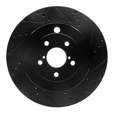 Dynamic Friction Co DFC Brake Rotor - Drilled and Slotted - Black 633-13040R