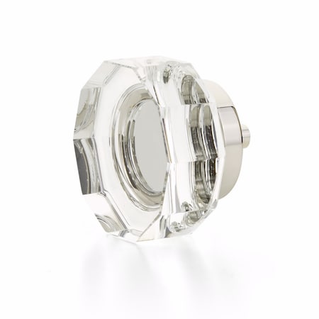 Schaub City Lights Multi Sided Glass Knob Polished Nickel Finish 53-PN