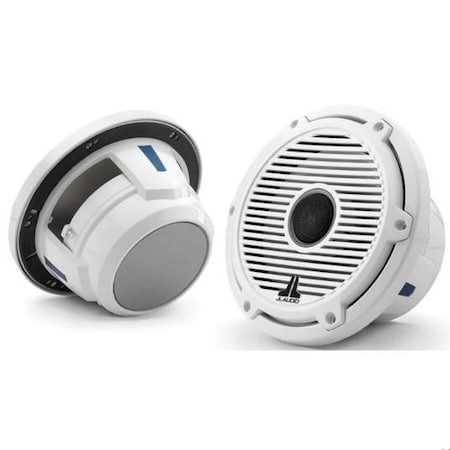 Jl Audio 7.7in Marine Speakers, Classic Grille, Gloss White Trim, Gloss White Grille, 2PK 93728/010-03094-00
