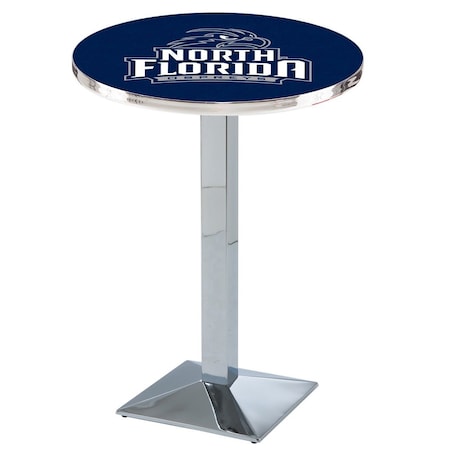 Holland Bar Stool Co 42" Chrome North Florida Pub Table, 36" dia. Top L217C4236NorFla