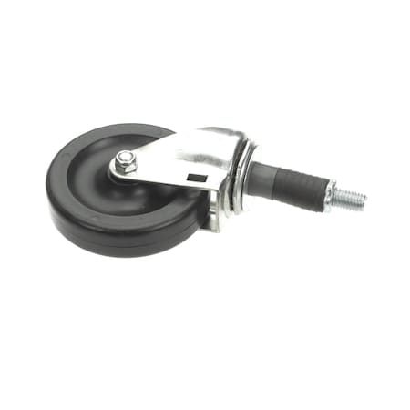 Nu-Vu Caster, Non-Locking, 4in x 1, Rubber 50-0086