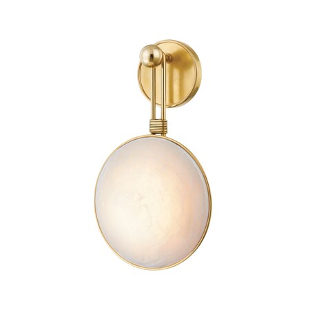 Corbett Lighting Ares 1 Light Wall Sconce 9.75 In. Vintage Brass 458-01-VB