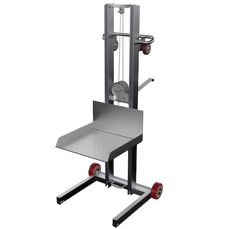 Vestil 58" Steel Wheel Alum. Low Profile Lift, Load Cap. 400 lb. ALLPW-500-FW