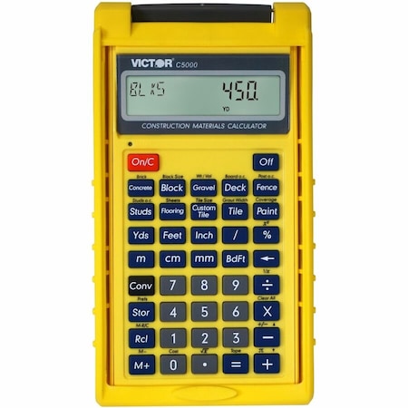 Victor Construction Calculator, LCD, Battery C5000