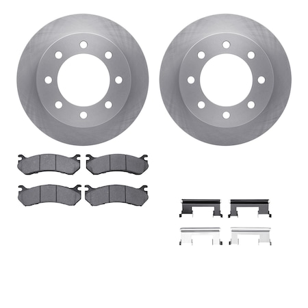 Dynamic Friction Co DFC Brake Rotor with 5000 Brake Pads and Hardware Kit 6512-48264