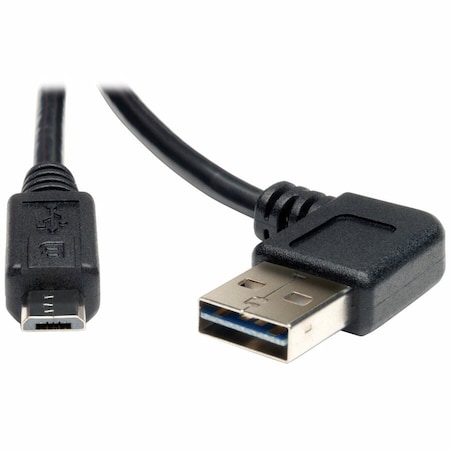 Tripp Lite Reversible USB Cable, Black, 3 ft., Standards: ROHS Compliant UR050-003-RA