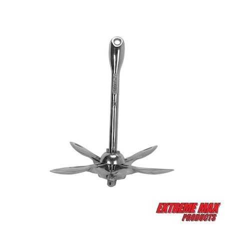 Extreme Max 3006.6672 BoatTector Stainless Steel Folding/Grapnel Anchor - 1.5 lbs. 3006.6672