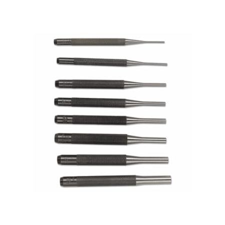 General Tools 8 Pc. Drive Pin Punch Set, Round, English, Plastic Case 318-SPC75