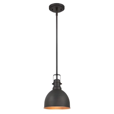 Westinghouse One-Light Indoor LED Mini Pendant Hammered ORB 6345600