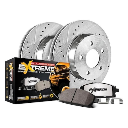 Track Usa Extreme Z36 Truck & Tow Drilled & Slotted Rear Brake Kit TR3640900