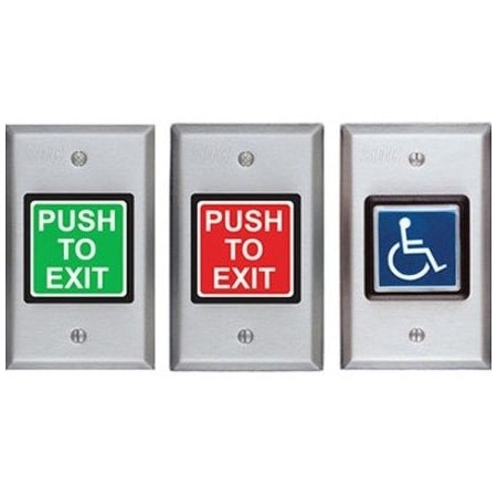 Sdc Push to Exit Button, 2-7/8 in. W 423U