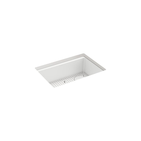Kohler Billings 27 undermount single-bowl kitchen sink Matte White 33713-CM6
