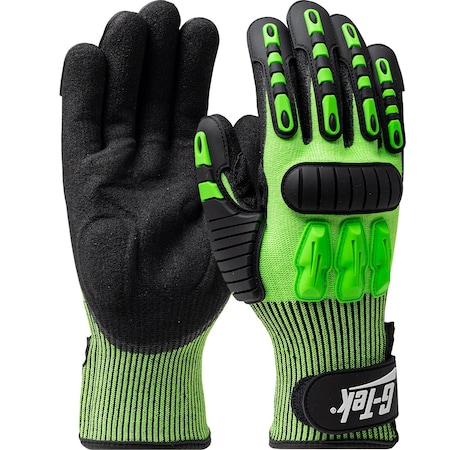 G-Tek Seamless Knit HPPE Blend with Nitrile Grip and TPR Impact Protection 4528