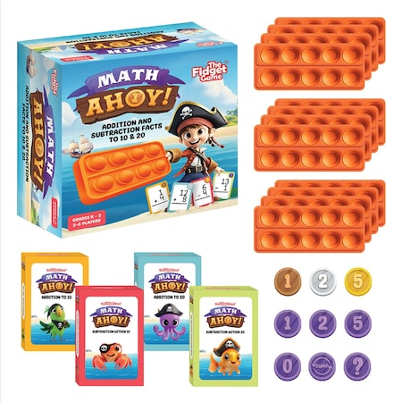 The Fidget Game Math Ahoy Game, Flash Cards, Coins & Fidget Mats TFG-MATH-AHOY