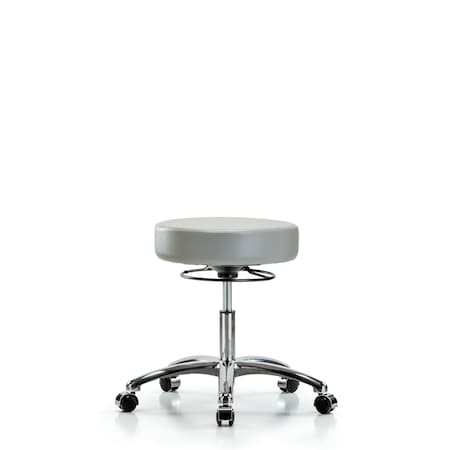 Blue Ridge Ergonomics Desk Stool, Vinyl, Chrome, Casters, Dov BR-VDHSO-CR-CC-8567