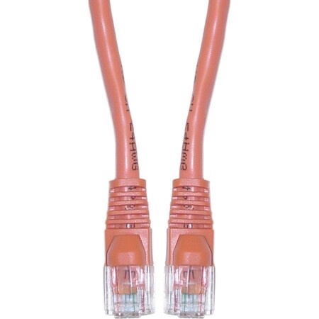 Cable Wholesale Cat6 Orange Copper Ethernet Crossover Cable, Snagless/Molded Boot, 7 foot 10X8-33307