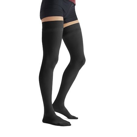 Medline CURAD Compression Hosiery, Thigh High, 15-20 mmHg, Black, Size E (2XL) MDS1707EBH