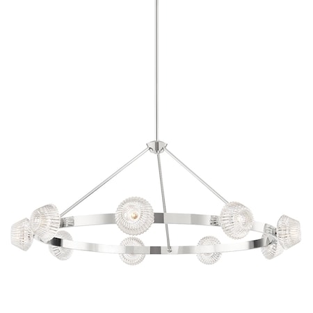 Hudson Valley Lighting Barclay 9 Light Chandelier 50.5 In. Polished Nickel 6150-PN