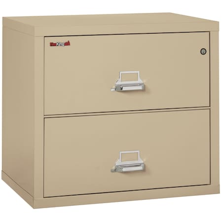 Fireking 25-3/16" W 2 Drawer Fire-Resistant Lateral File Cabinet, Parchment, Letter/Legal 2-3122-CPA
