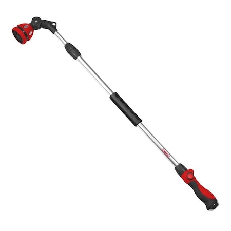Chapin Telescoping Watering Wand, 3/4 in Inlet, 10-Spray Pattern, Metal, Gray/Red, 56 in L Wand 4676