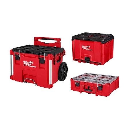 Milwaukee Tool Rolling Toolbox + Cabinet+Deep Organizer 48-22-8427, 48-22-8445, 48-22-8432
