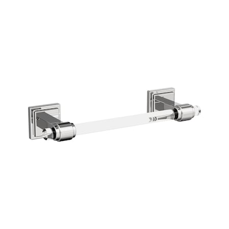 Amerock Glacio Clear/Chrome Contemporary 8 in. 203 mm Towel Bar BH36065C26