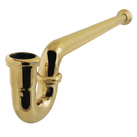 Kingston Brass 1-1/2 in. P-Trap with Bell Flange, 19 in. Length, 18 Gauge, Polished Brass CC5122