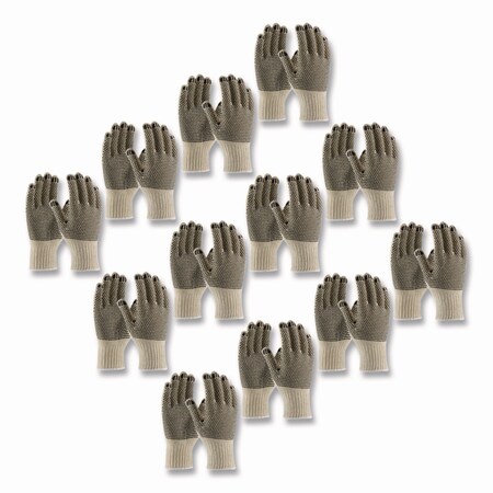 Pip PVC-Dotted Cotton/Polyester Work Gloves, Large, Gray/Black, Pair, 12PK 36-110PDD/L