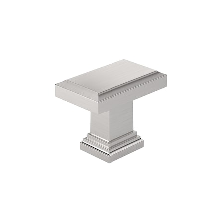Richelieu Mirabel Collection 1 1/2 in (38 mm) x 15/16 in (24 mm) Brushed Nickel Transitional Cabinet Knob BP79538195