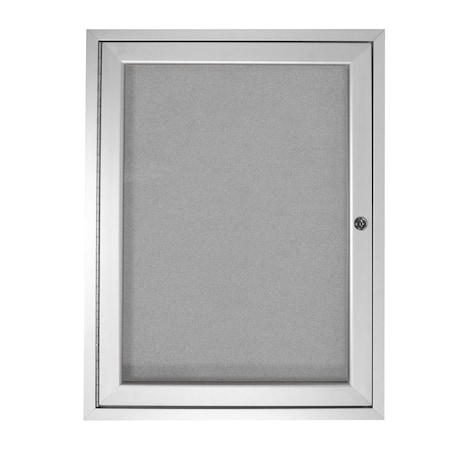 Ghent Enclosed Vinyl Bulletin Board 36x24", Satin PA13624VX-193