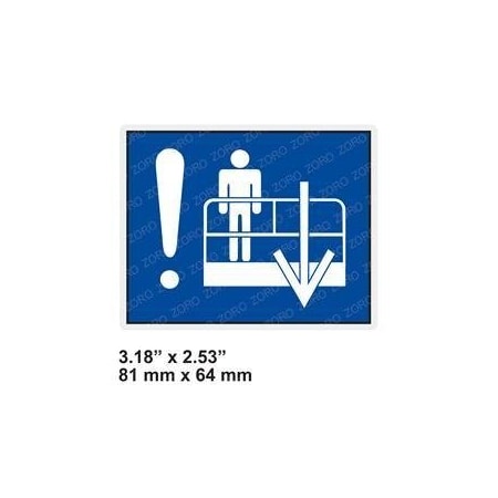 Skyjack REPLACEMENT DECAL, E-LOWERING INFORMATION 172939