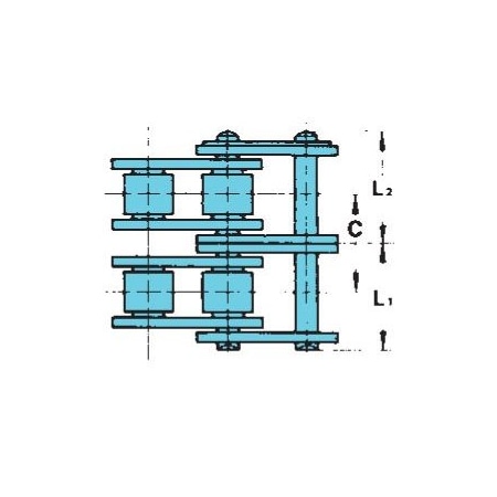Tsubaki Lambda Roller Chain, Riveted Pin, 1 in Pitch, 2 Strand, 10 ft 80-2LAMRB