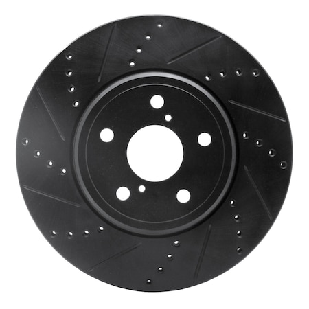Dynamic Friction Co DFC Brake Rotor - Drilled and Slotted - Black 633-75009L