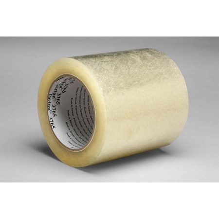 3M Label Protection Tape, 1.5 mil Thick, 5.679 in W x 144-11/32 yd L, 3 in Core Dia., Clear, 8 PK 3765