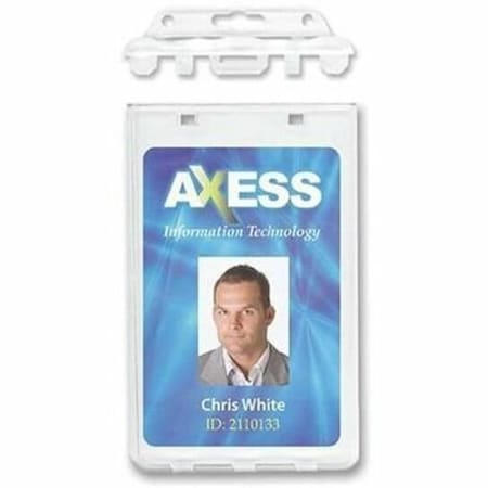 Brady Vertical Permanent Locking Proximity Card Holder - 2.36" x 4.25" - Plastic - Clear 1840-6045