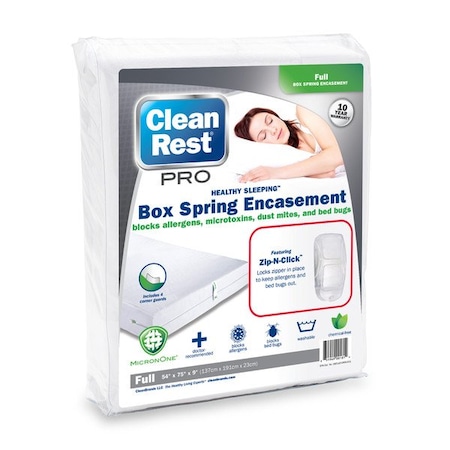 Cleanrest Box Spring Encasement, 54 in W, White 851949001814