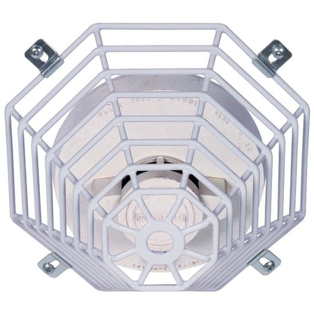 Safety Technology International Wire Cage, Steel, Flush Mount, 8 1/4 in W x 8 1/4 in H x 4 5/8 in D, White STI-9609