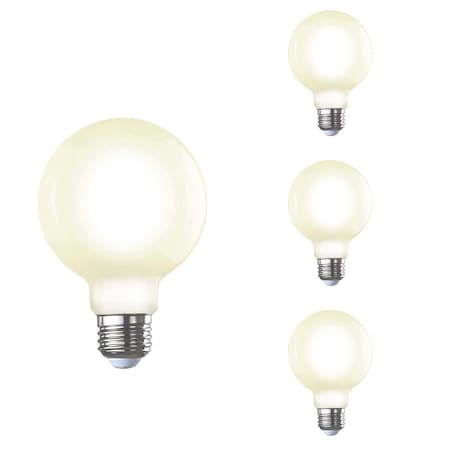 Bulbrite 7WLED G25 2700K FILAMENT E26 MILKY FULLY COMPATIBLE DIMMING, 4PK 862893
